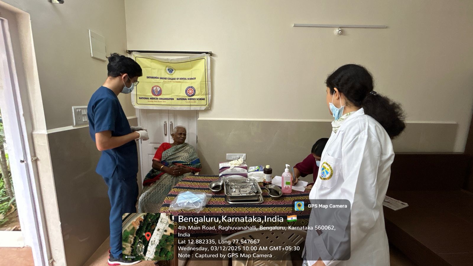 Dental screening at old age home